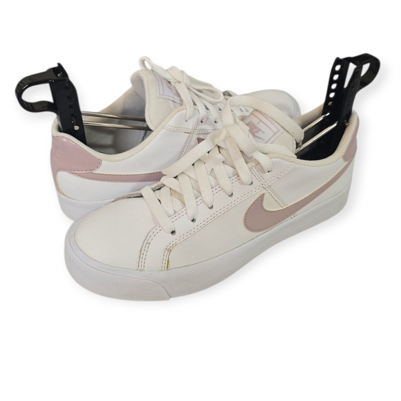 Nike Court Royale Women's Cream and Pink Sneakers - Picture 1 of 6